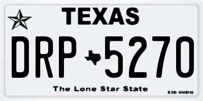 TX license plate DRP5270