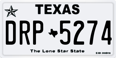 TX license plate DRP5274