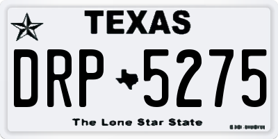 TX license plate DRP5275