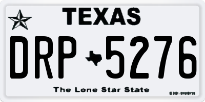 TX license plate DRP5276