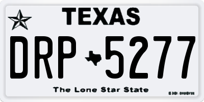 TX license plate DRP5277