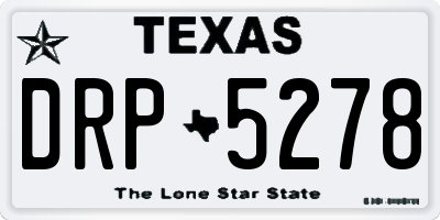 TX license plate DRP5278
