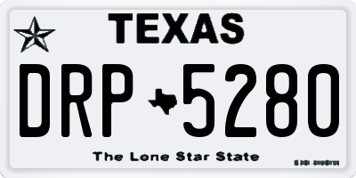 TX license plate DRP5280