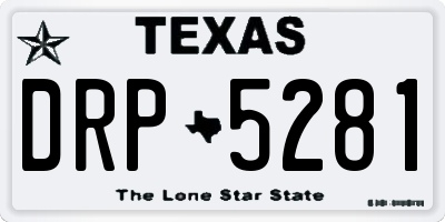 TX license plate DRP5281
