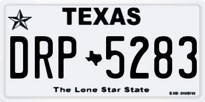 TX license plate DRP5283
