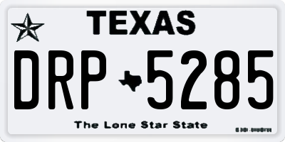 TX license plate DRP5285