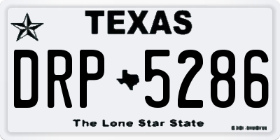 TX license plate DRP5286