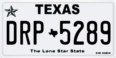 TX license plate DRP5289