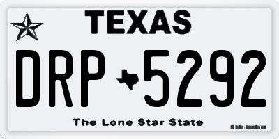 TX license plate DRP5292