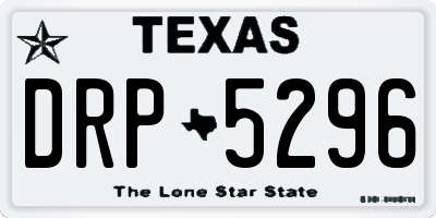TX license plate DRP5296