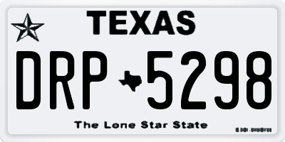 TX license plate DRP5298