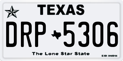 TX license plate DRP5306