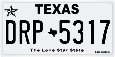 TX license plate DRP5317