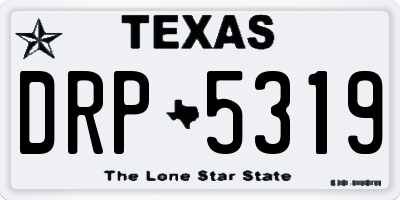 TX license plate DRP5319