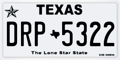 TX license plate DRP5322