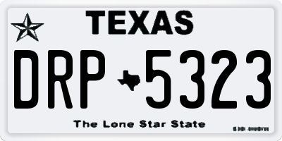 TX license plate DRP5323