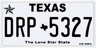 TX license plate DRP5327