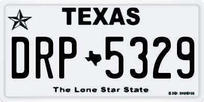 TX license plate DRP5329