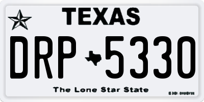 TX license plate DRP5330