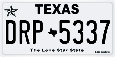 TX license plate DRP5337