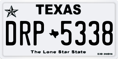 TX license plate DRP5338