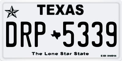 TX license plate DRP5339