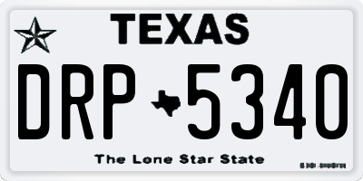 TX license plate DRP5340