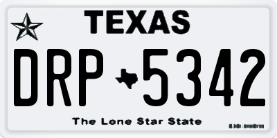 TX license plate DRP5342