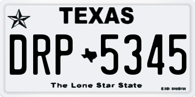 TX license plate DRP5345