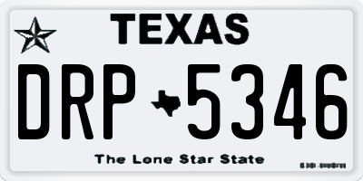 TX license plate DRP5346