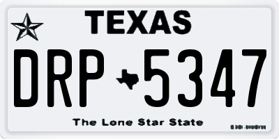 TX license plate DRP5347