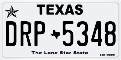 TX license plate DRP5348