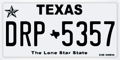 TX license plate DRP5357