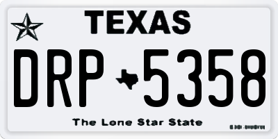 TX license plate DRP5358