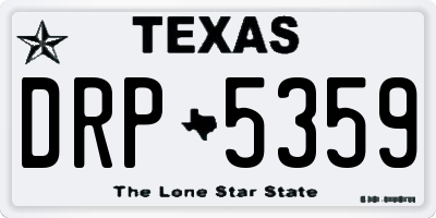 TX license plate DRP5359