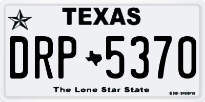 TX license plate DRP5370
