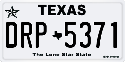 TX license plate DRP5371