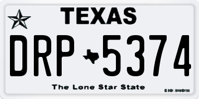TX license plate DRP5374