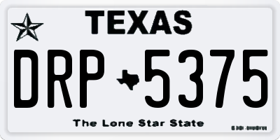 TX license plate DRP5375