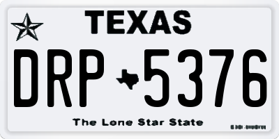 TX license plate DRP5376