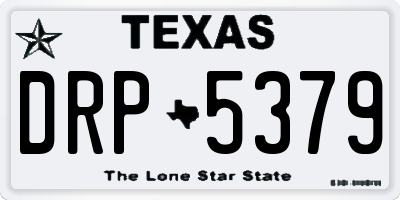 TX license plate DRP5379