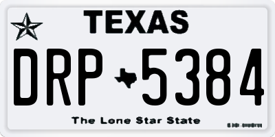 TX license plate DRP5384