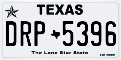 TX license plate DRP5396