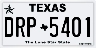 TX license plate DRP5401