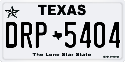 TX license plate DRP5404