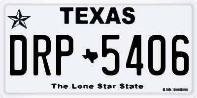 TX license plate DRP5406