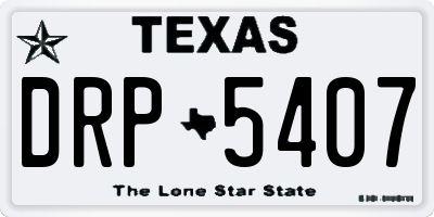 TX license plate DRP5407