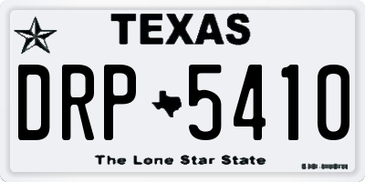 TX license plate DRP5410