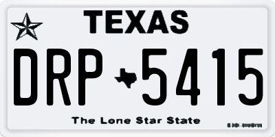 TX license plate DRP5415