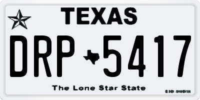 TX license plate DRP5417